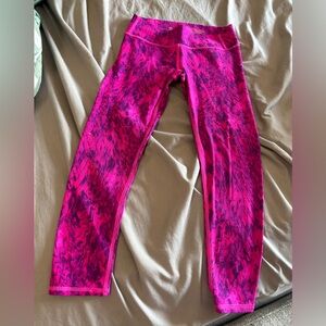 Vibrant Pink Patterned Kids Leggings
